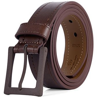 Men's Solid Casual Prong Belt For Big & Tall