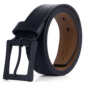 Men's Solid Casual Prong Belt For Big & Tall
