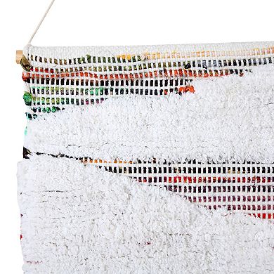 Boho Chindi Woven Cotton Wall Hanging Tapestry 34" x 19.5"