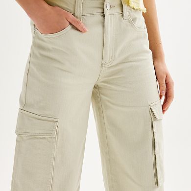 Juniors' Vanilla Star Wide Leg Cargo Pants