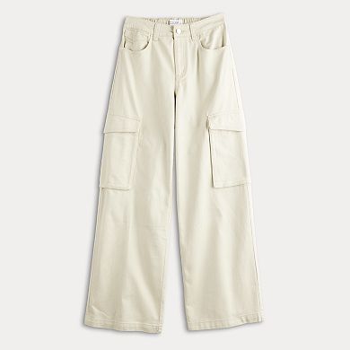 Juniors' Vanilla Star Wide Leg Cargo Pants