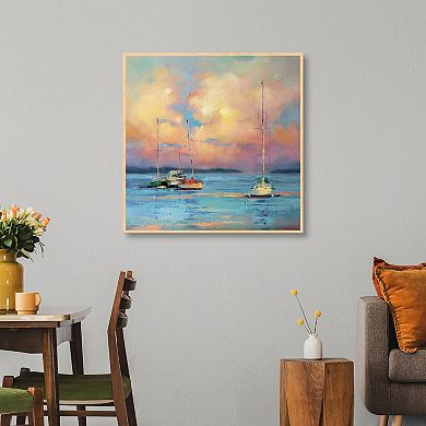 After The Sailing Day Framed Canvas Wall Art