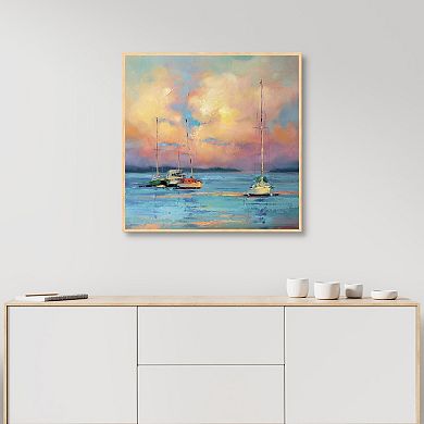 After The Sailing Day Framed Canvas Wall Art