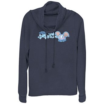 Juniors' Dexter's Laboratory Dee-Dee Florals Cowlneck Graphic Lightweight Long Sleeve