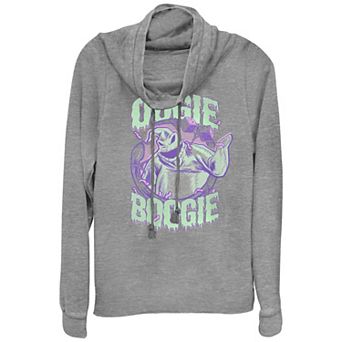 Juniors' The Nightmare Before Christmas Oogie Boogie Cowlneck Graphic Lightweight Long Sleeve