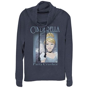 Disney's Cinderella Party Crasher Juniors' Cowlneck Graphic Lightweight Long Sleeve