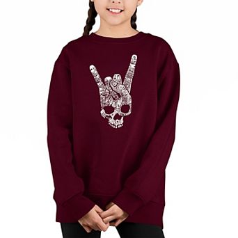 Heavy Metal Genres - Girl's Word Art Crewneck Sweatshirt