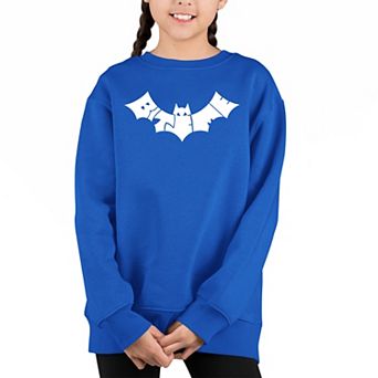 Bat - Bite Me - Girl's Word Art Crewneck Sweatshirt