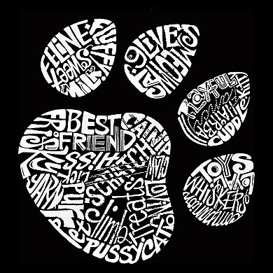 Cat Paw - Girl's Word Art Crewneck Sweatshirt