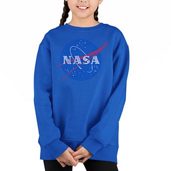 Nasa's Most Notable Missions - Girl's Word Art Crewneck Sweatshirt