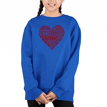 Love Yourself - Girl's Word Art Crewneck Sweatshirt