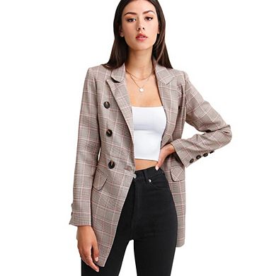 Too Cool For Work Plaid Blazer