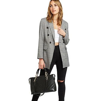 Too Cool For Work Plaid Blazer