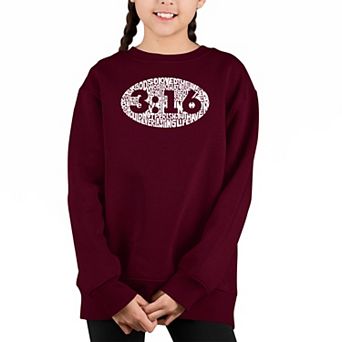 John 3:16 - Girl's Word Art Crewneck Sweatshirt