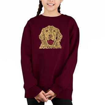 Dog - Girl's Word Art Crewneck Sweatshirt