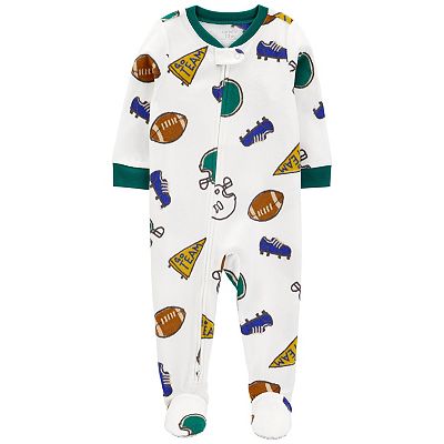 Baby Toddler Boys Carter s 1 Piece Printed Fleece Footie Pajamas