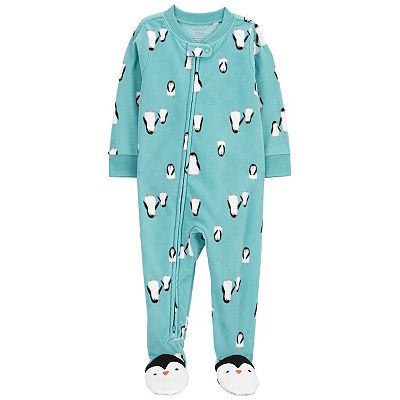 Baby Toddler Boy Carter s 1 Pc Penguin Fleece Footie Pajamas