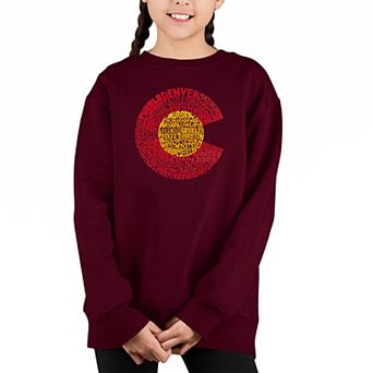 Colorado - Girl's Word Art Crewneck Sweatshirt