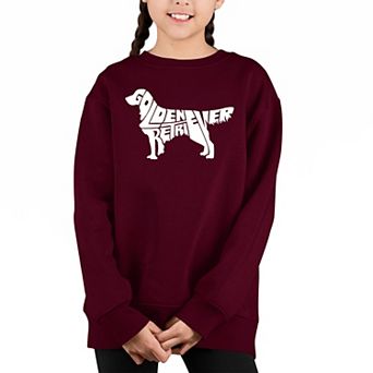 Golden Retreiver - Girl's Word Art Crewneck Sweatshirt