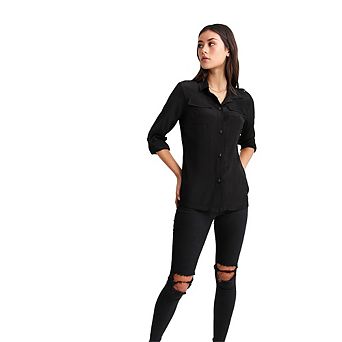 Eclipse Rolled Sleeve Blouse