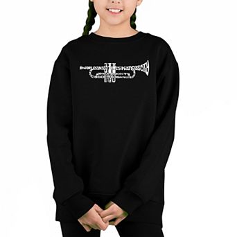 Trumpet - Girl's Word Art Crewneck Sweatshirt
