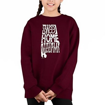 Sweet Home Alabama - Girl's Word Art Crewneck Sweatshirt