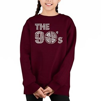 90s - Girl's Word Art Crewneck Sweatshirt