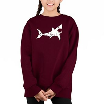 Bite Me - Girl's Word Art Crewneck Sweatshirt
