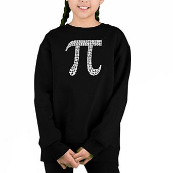 The First 100 Digits Of Pi - Girl's Word Art Crewneck Sweatshirt