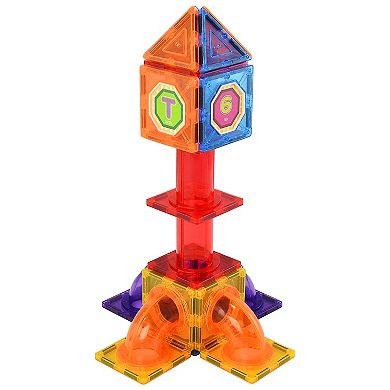 Zummy 102 Pieces Kids Magnetic Building Blocks Tile Set - Creative Educational Toy