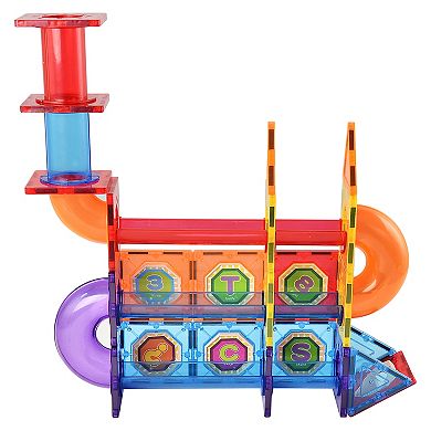 Zummy 102 Pieces Kids Magnetic Building Blocks Tile Set - Creative Educational Toy