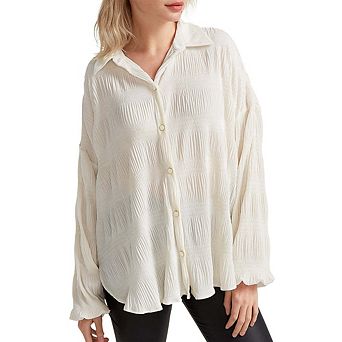 Serenade Velvet Plisse Shirt