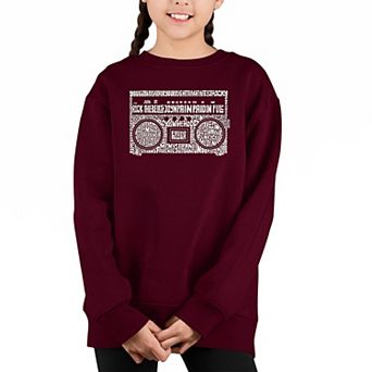 Greatest Rap Hits Of The 1980's - Girl's Word Art Crewneck Sweatshirt