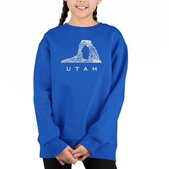 Utah - Girl's Word Art Crewneck Sweatshirt