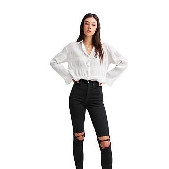 Yoko Shirred Chiffon Blouse