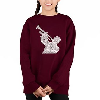 All Time Jazz Songs - Girl's Word Art Crewneck Sweatshirt