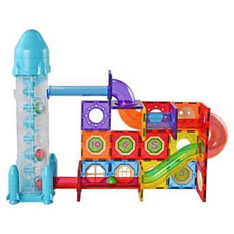 Zummy 72 pc Kids Magnetic Building Blocks Tile Set - Creative Educational Toy