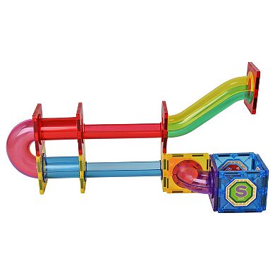 Zummy 72 Piece Kids Magnetic Building Blocks Tile Set - Creative Educational Toy