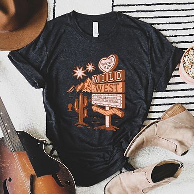 Wild West Distressed - Women's Short Sleeve Graphic T-Shirt