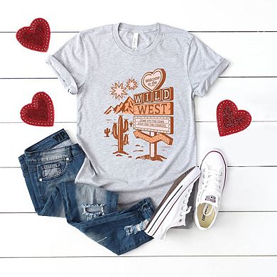 Wild West Distressed - Women's Short Sleeve Graphic T-Shirt
