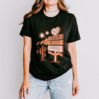 Wild West Distressed - Women's Short Sleeve Graphic T-Shirt