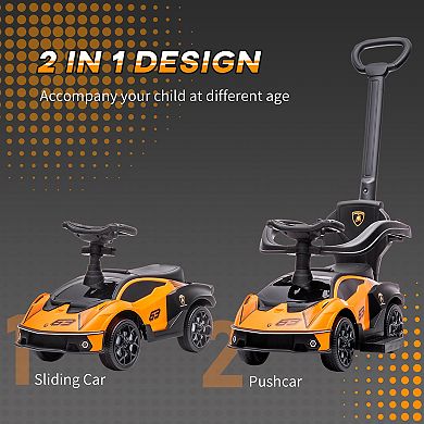 2 In 1 Ride On Push Car Essenza Scv12 Licensed Toddler Sliding Car Manual Orange