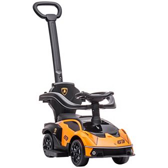2 in 1 Ride On Push Car Essenza Scv12 Licensed Toddler Sliding Car Manual Orange