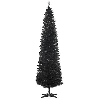 HOMCOM 8' Artificial Christmas Tree Holiday Home Décor, 618 Tips