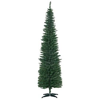 HOMCOM 8' Artificial Christmas Tree Holiday Home Décor, 618 Tips