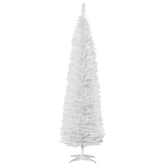HOMCOM 8' Artificial Christmas Tree Holiday Home Décor, 618 Tips