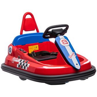 Bumper Car For Kids, 360° Rotation 6v Electric Ride On Bumper Red