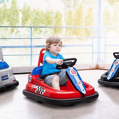 Bumper Car For Kids, 360° Rotation 6v Electric Ride On Bumper Red
