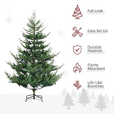 6' Artificial Christmas Tree With Realistic Branch Tips, Auto Open For Party