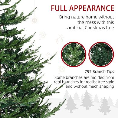 6' Artificial Christmas Tree With Realistic Branch Tips, Auto Open For Party